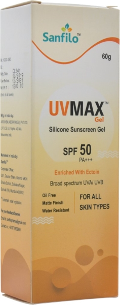 UV Max with SPF & 50 PA+++. Protects from sunburn and tan & environmental pollutants to prevent facial photo-aging. Offers trusted UV filters for protection against UVB,UVAII & UVAI rays & pollution.